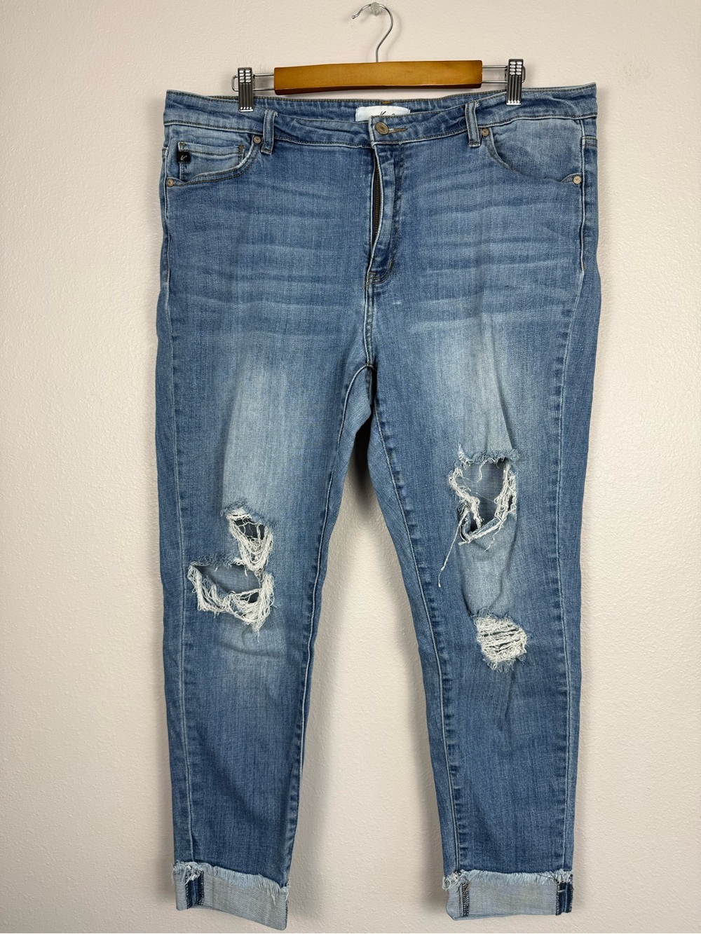 KanCan Light Blue Distressed Boyfriend Jeans